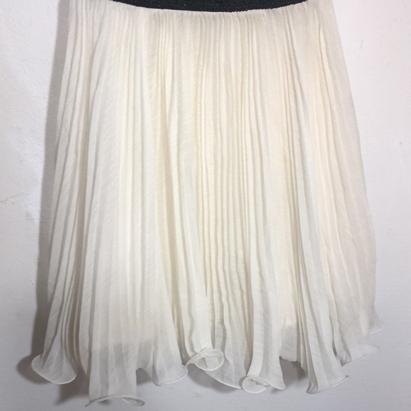 Y2K‎ Vintage JUICY COUTURE Black\Ivory Silk Accordion Pleated Mini Dress Sz 0 - Picture 6 of 9